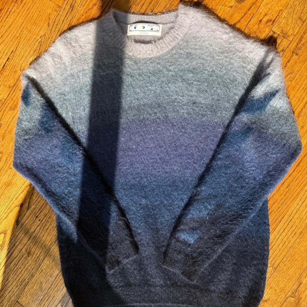 Men's Gradient Sweater - Gray and Blue